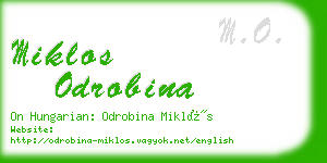 miklos odrobina business card